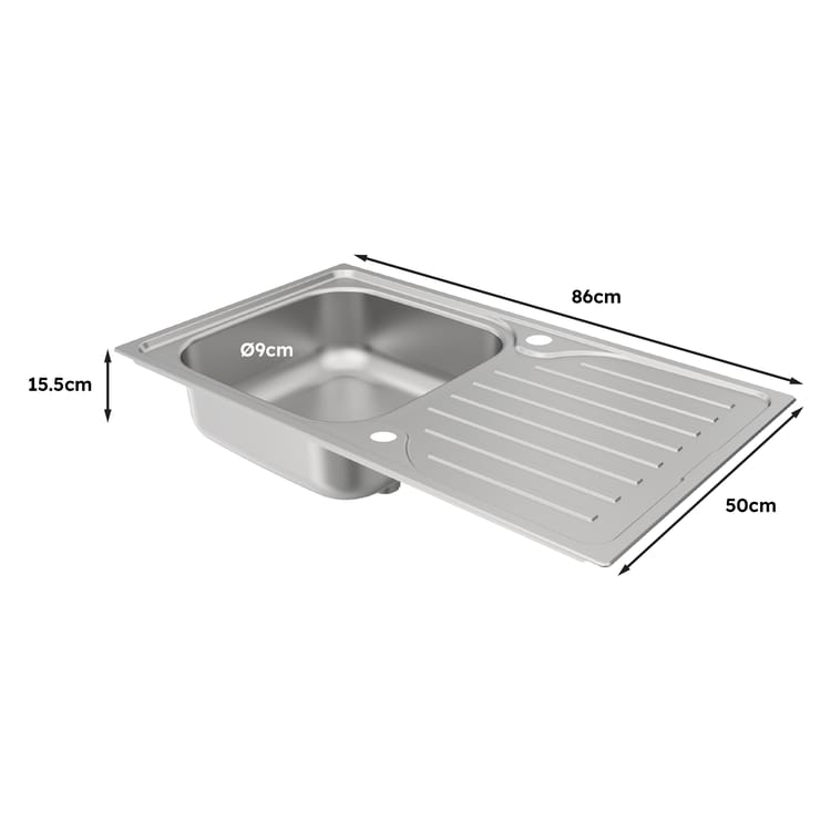 CH-91329336-SAN Evier à encastrer 1 bac avec égouttoir, ESSENTIEL, Inox anti-rayures_4